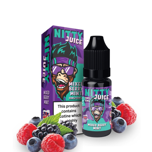 Vapes Bar Nitty Juice Nic Salt - Mixed Berry Mint -10ml