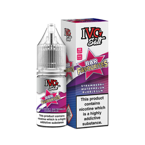 Strawberry Watermelon Bubblegum Nic Salt E-Liquid by IVG Bar Salt Favourites