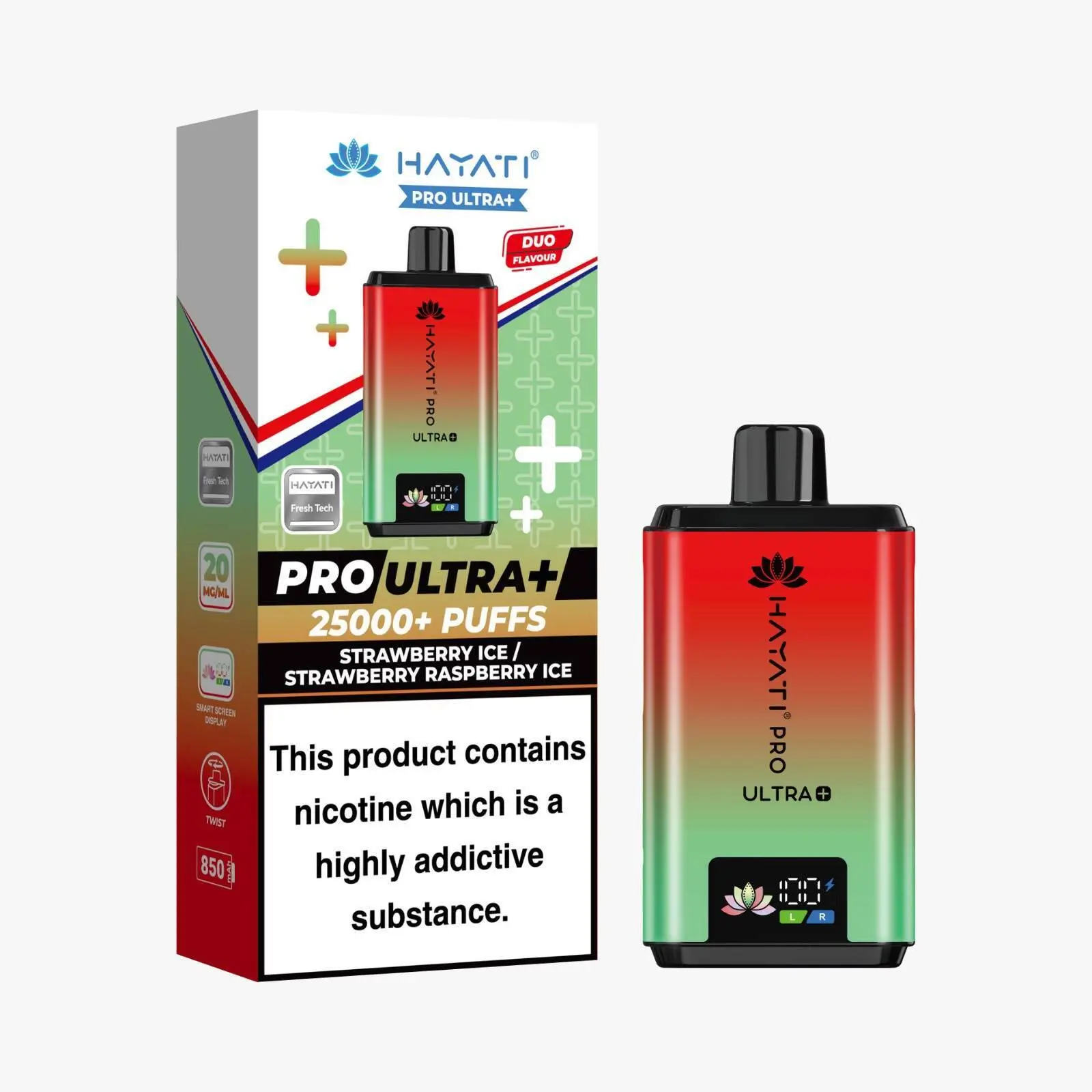 Hayati Pro Ultra Plus 25K - Strawberry Ie / Strawberry Raspberry Ice