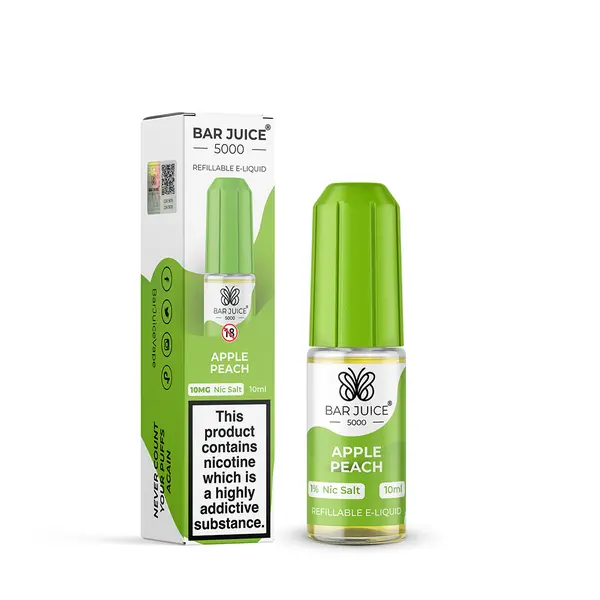 Apple Peach Nic Salt E-Liquid by Bar Juice 5000 Salts 10ml