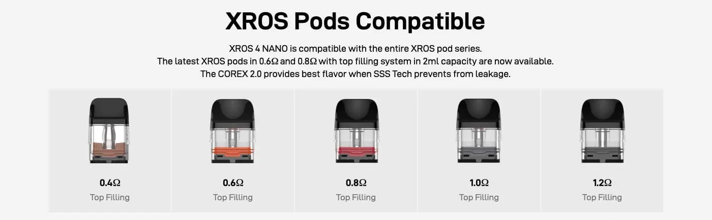 Xros Nano 4 pod colours