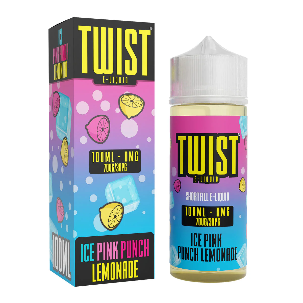  Ice Pink Punch Lemonade Shortfill E-liquid by Twist Juice 100ml 