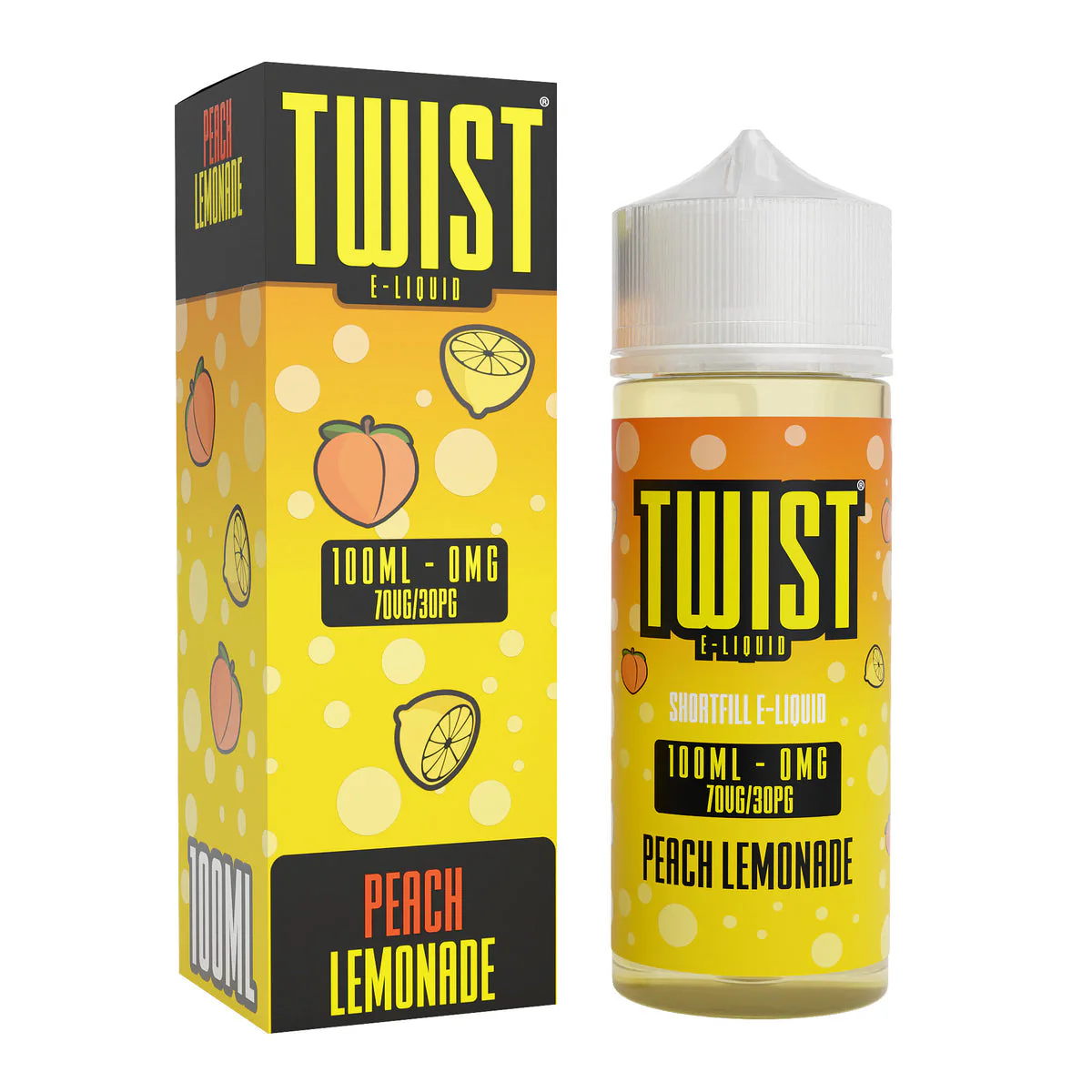  Peach Lemonade Shortfill E-liquid by Twist Juice 100ml 