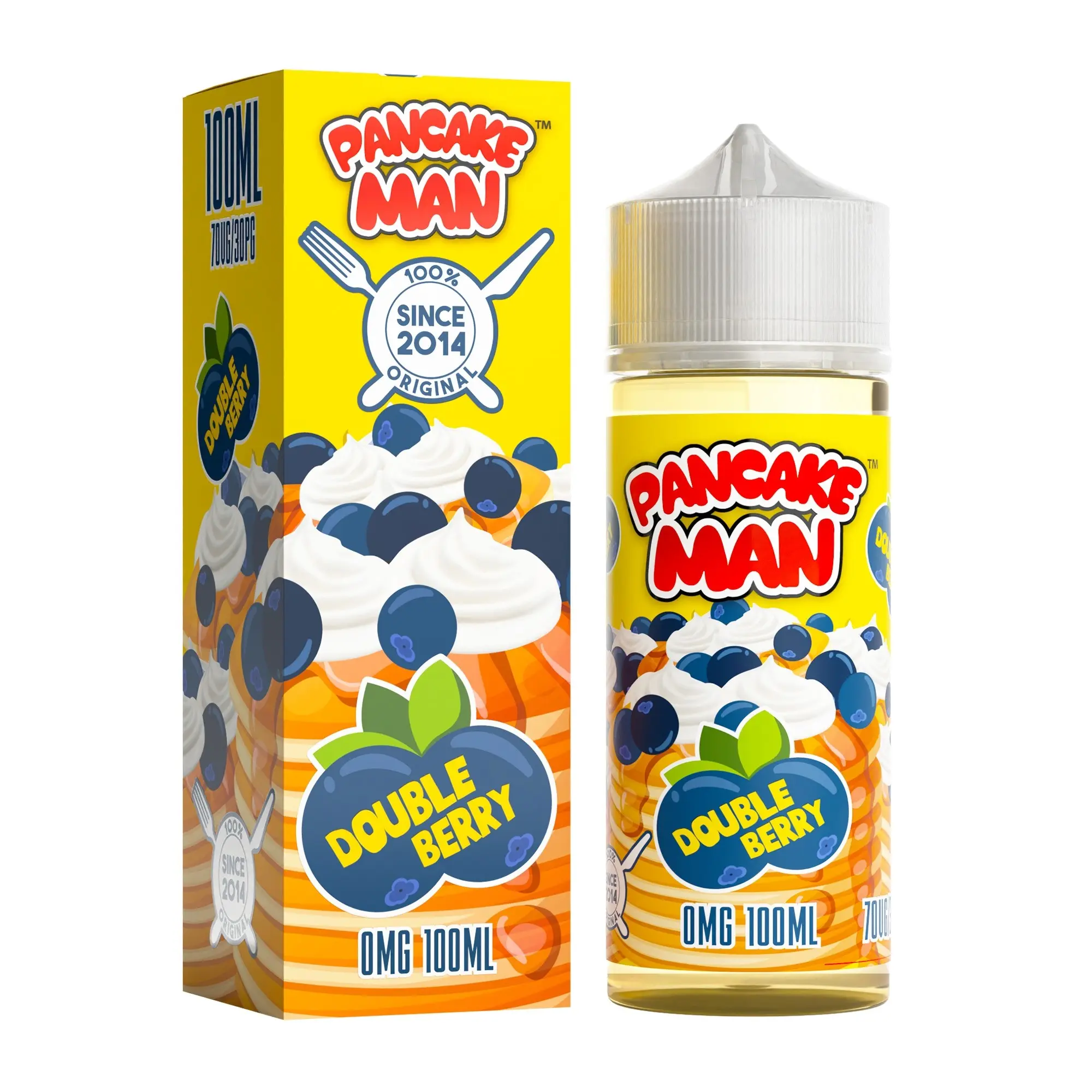  Double Berry Shortfill E-liquid by Vape Juice Pancake Man 100ml 