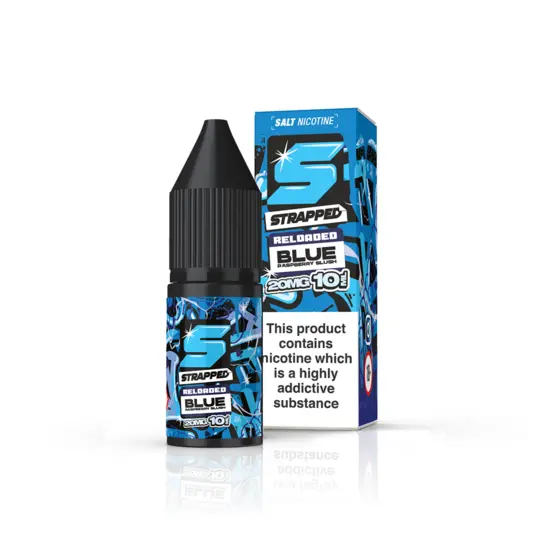  Blue Raspberry Nic Salt E-liquid by Strapped Reloaded 10ml 