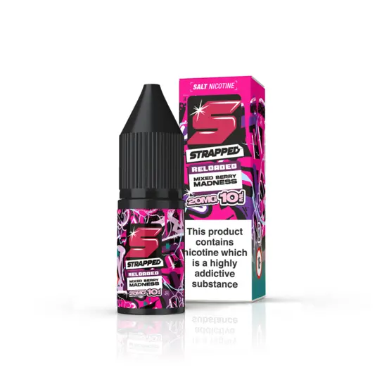 Mixed Berry Madness Nic Salt E-liquid by Strapped Reloaded 10ml