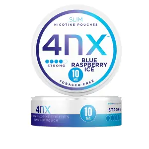 4NX Nicotine Pouch - Blue Raspberry Ice Extra Strong - 10mg