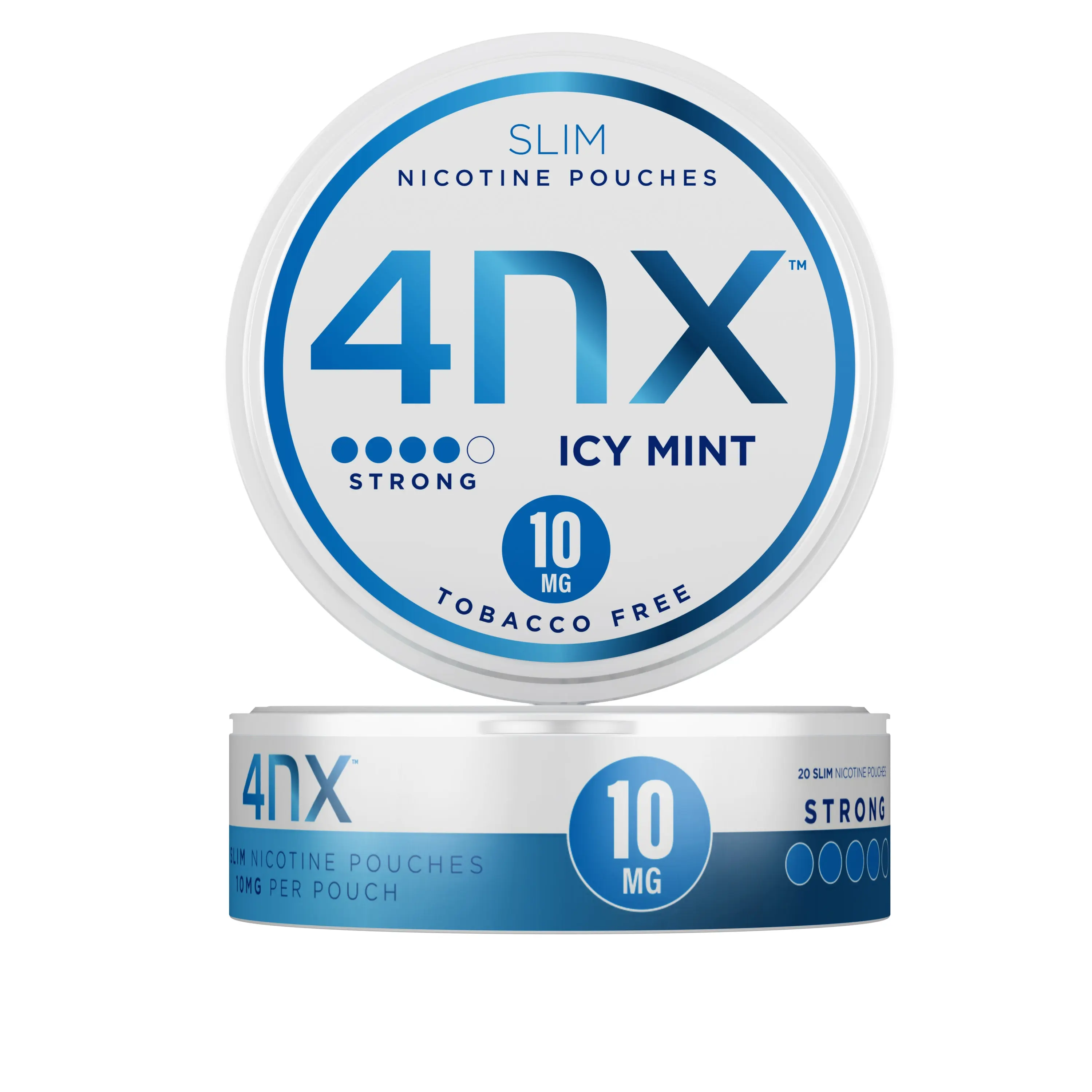  Icy Mint Strong Nicotine Pouches by 4NX 10mg 