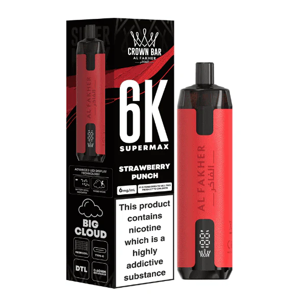  Al Fakher Crown Bar 6K Supermax Disposable Vape Kit 