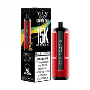 Cherry Fizz Al Fakher Crown Bar 15K Hypermax Disposable Vape Kit