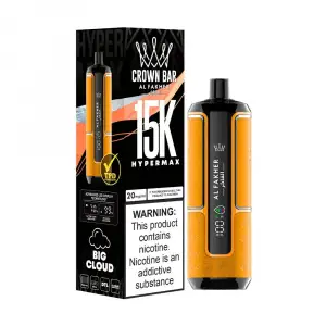 Orange Mint Al Fakher Crown Bar 15K Hypermax Disposable Vape Kit