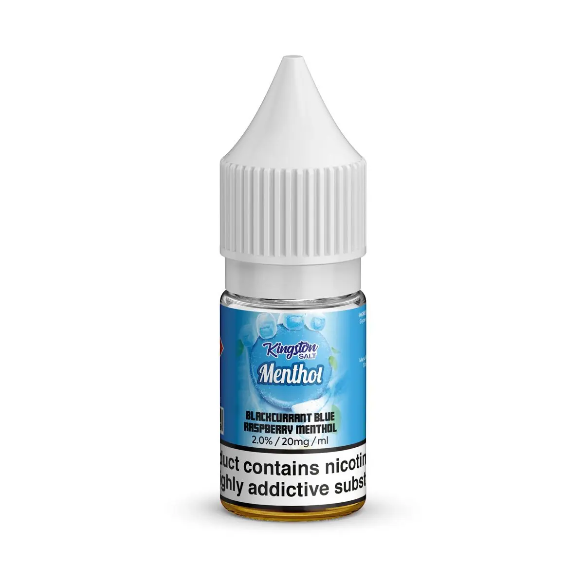 Black Blue Raspberry Menthol  Nic Salt E-liquid by Kingston Menthol Salts 10ml 