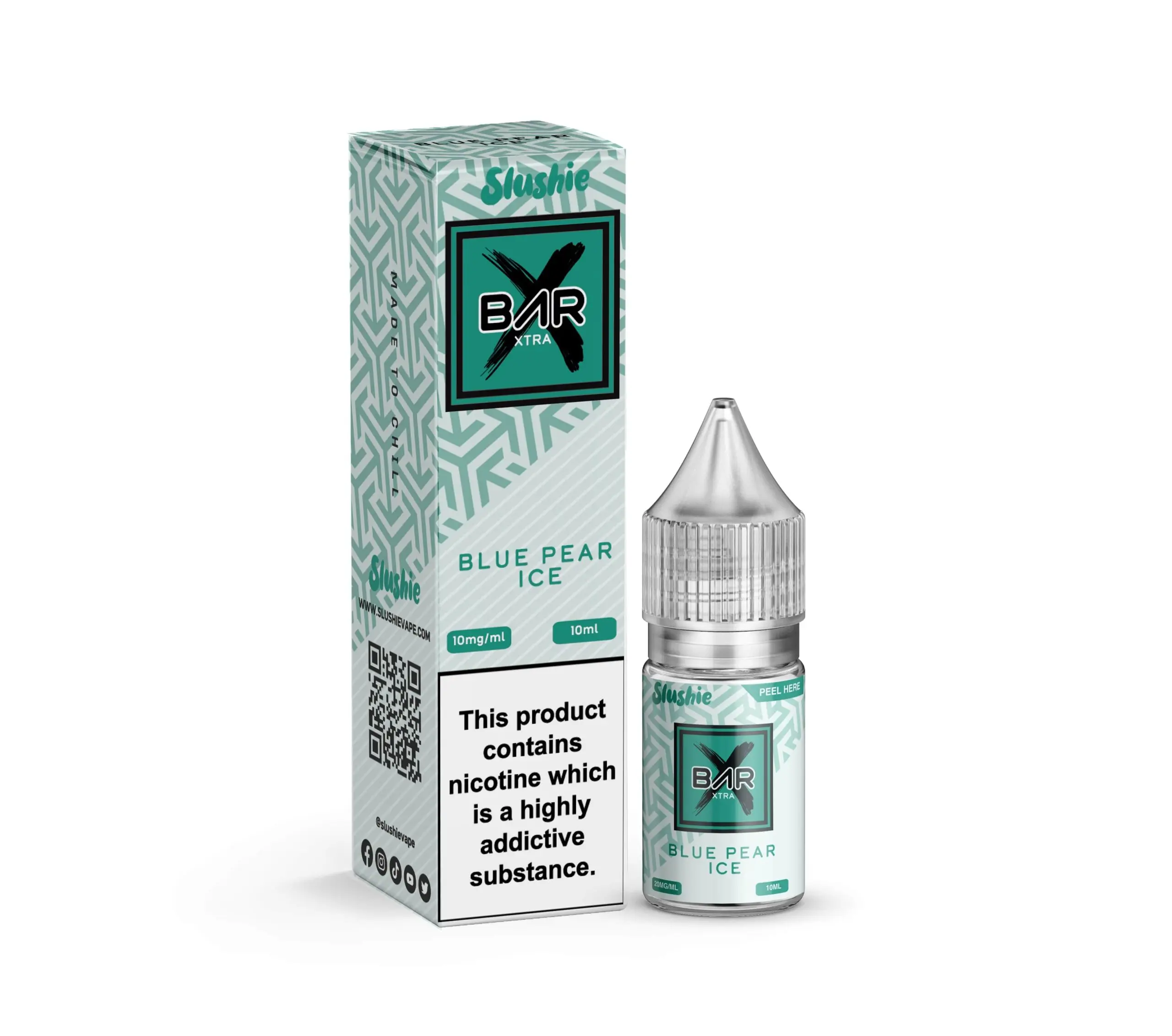  Blue Pear Ice Nic Salts E-Liquid by Slushie Bar Xtra 10ml 