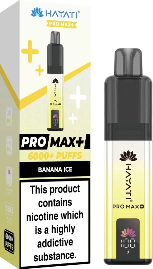 Hayati Pro Max Plus Banana Ice - 6000 Puffs