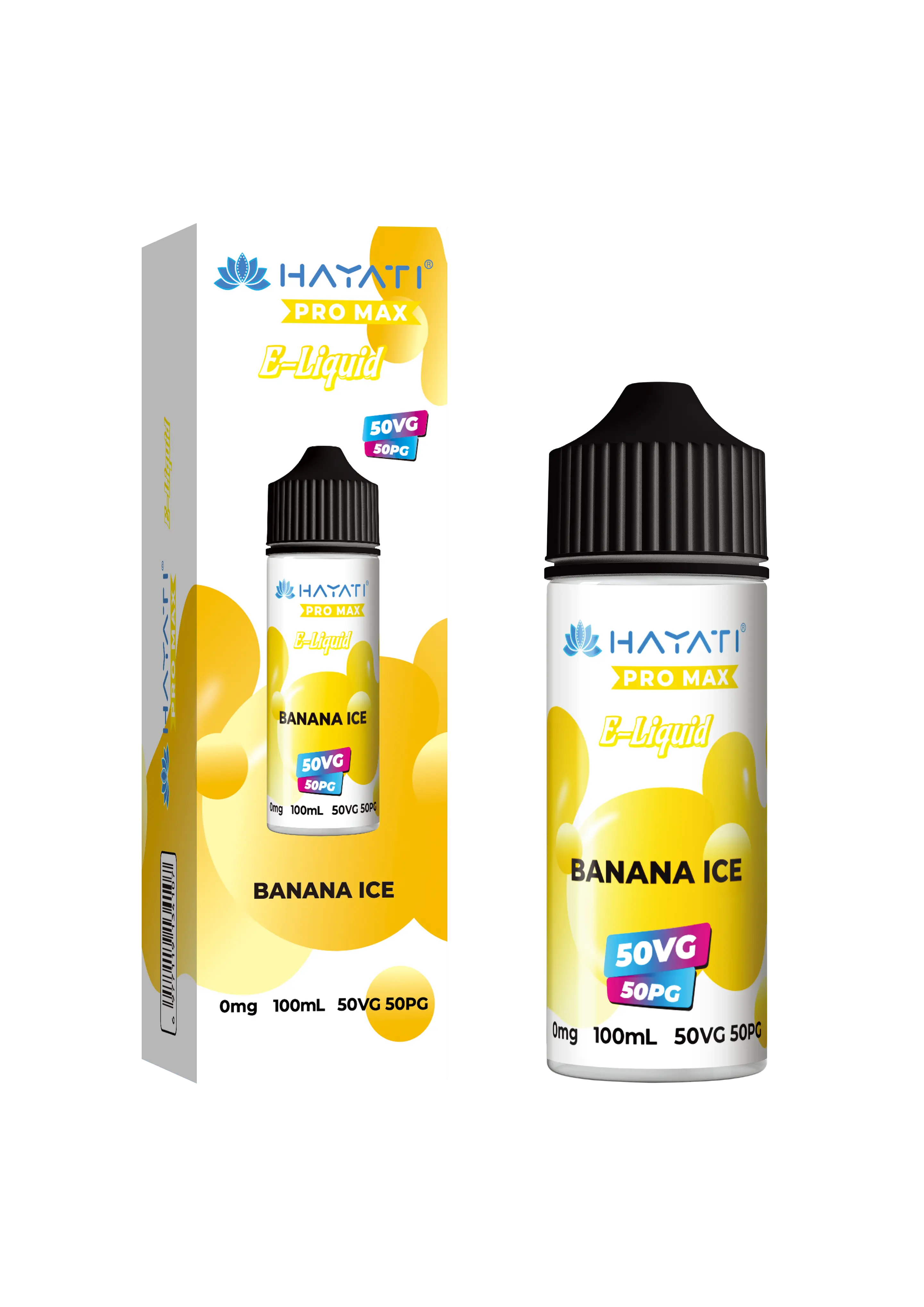 Hayati Pro Max Eliquid 50/50 - Banana Ice - 100ml| Vape And Go Hayati Pro Max Eliquid 50/50 - Banana Ice - 100ml| Vape And Go