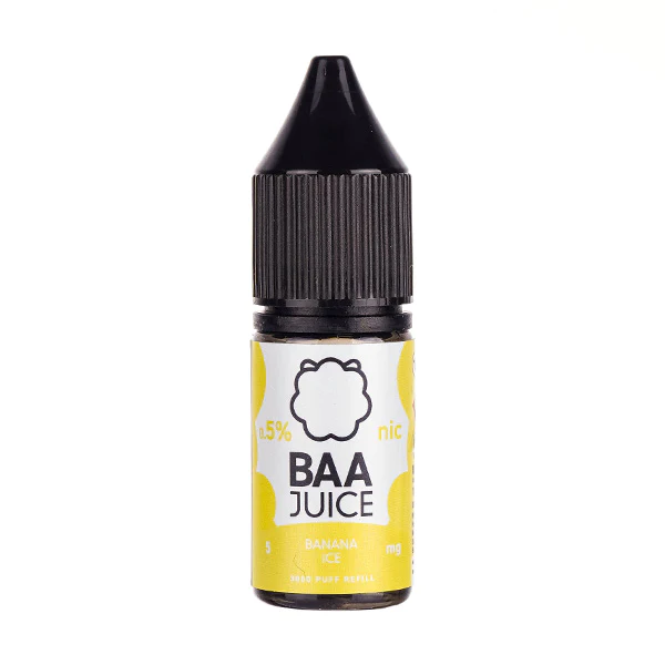  Banana Ice Nic Salt Eliquid by Baa Juice 10ml 