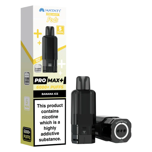  Hayati Pro Max Plus Pods - 5mg | Banana Ice