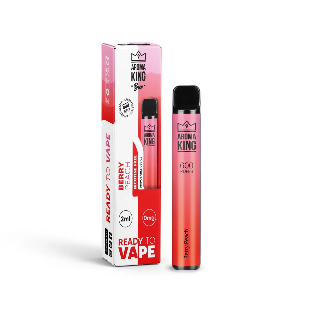  Aroma King Disposable Pen  - Berry Peach - 0mg (600 puffs) 