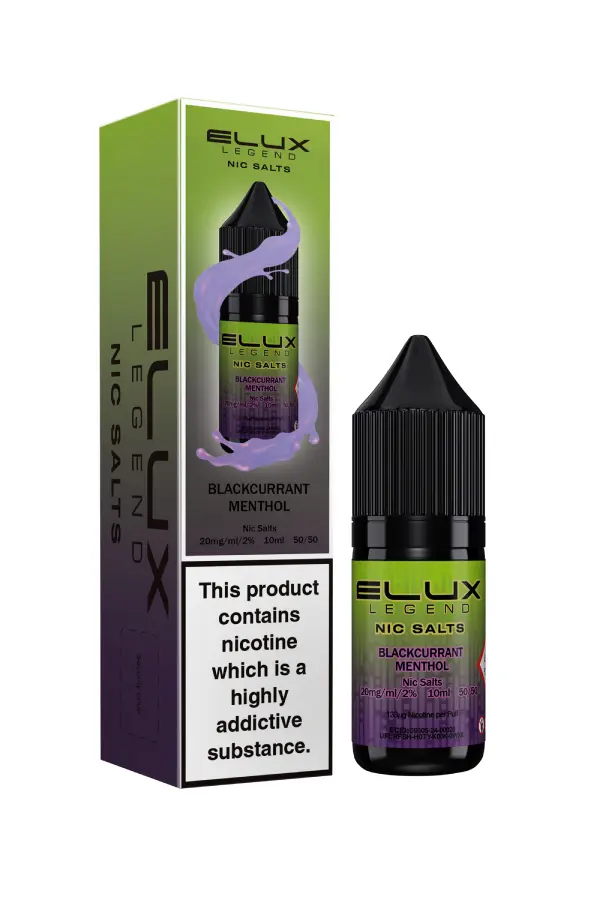 Blackcurrant Menthol Nic Salt E-Liquid by Elux Legend 10ml