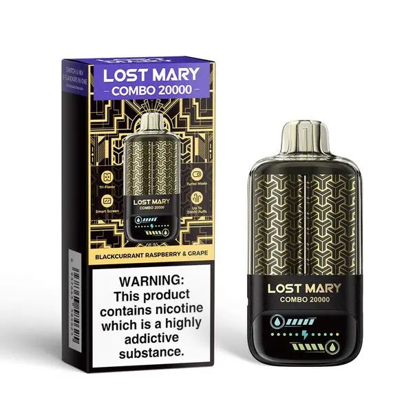 Blackcurrant Raspberry & Grape Lost Mary Combo 20000 Puffs Switch & Mix 3 in 1 Disposable Vapes