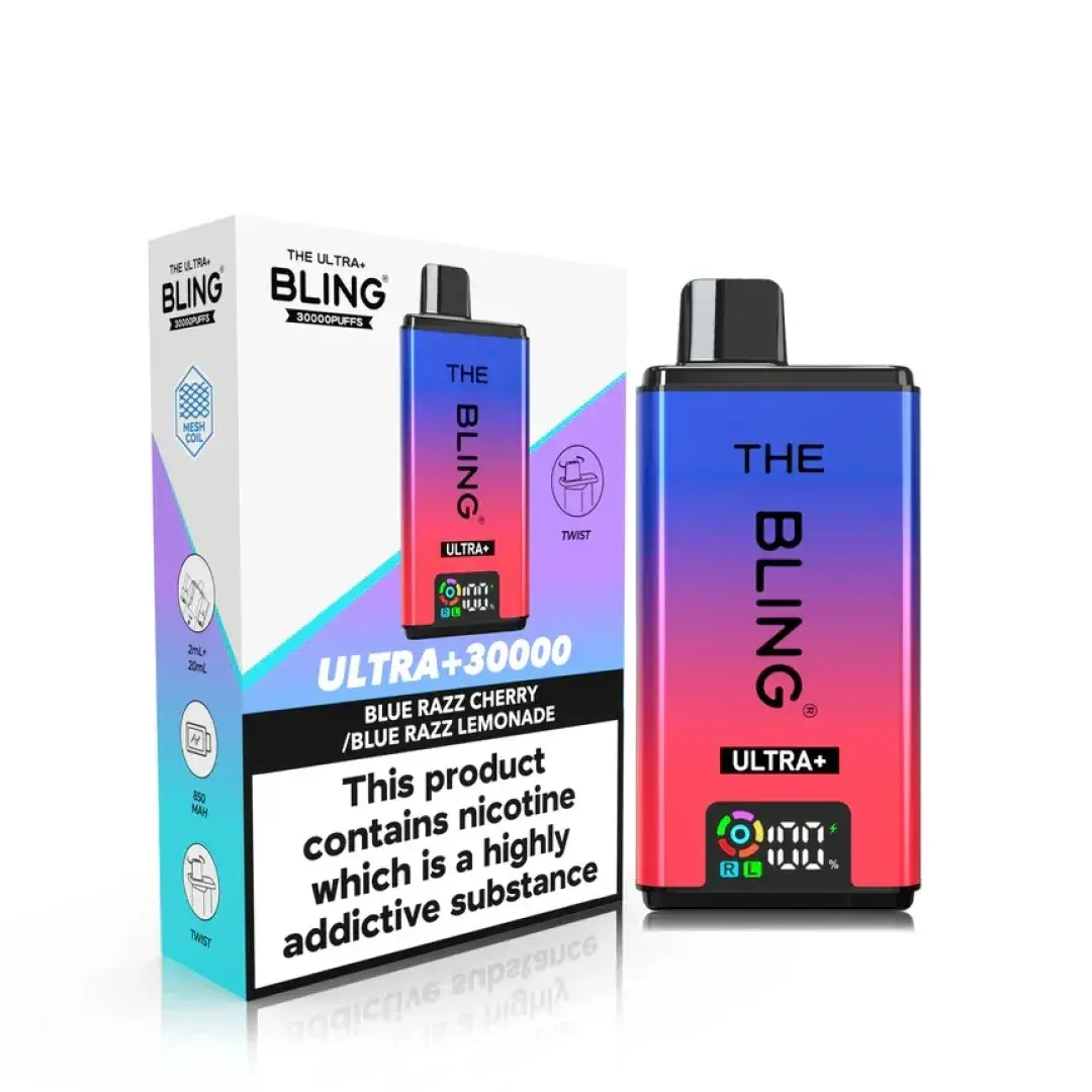 Blue Razz Cherry / Blue Razz Lemonade The Bling Ultra Plus 30K ...