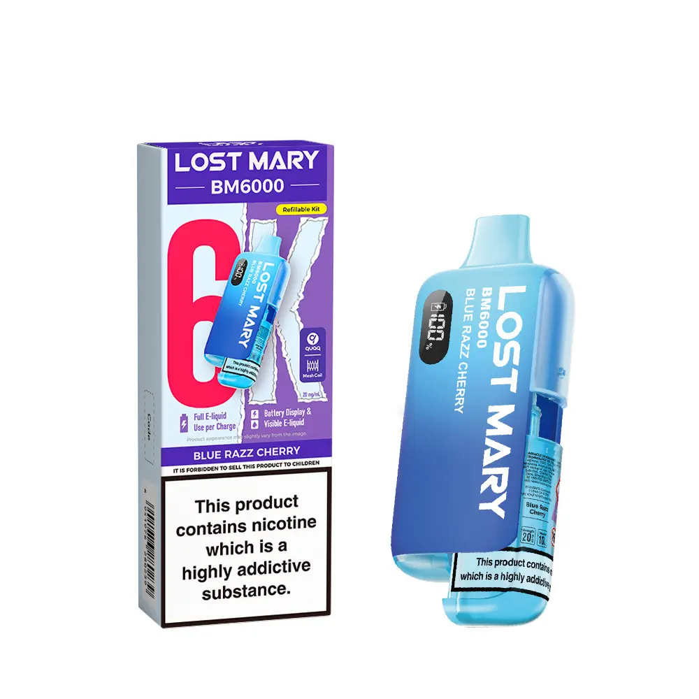 Blue Razz Cherry Lost Mary BM6000 20mg - Lowest Price £7.49