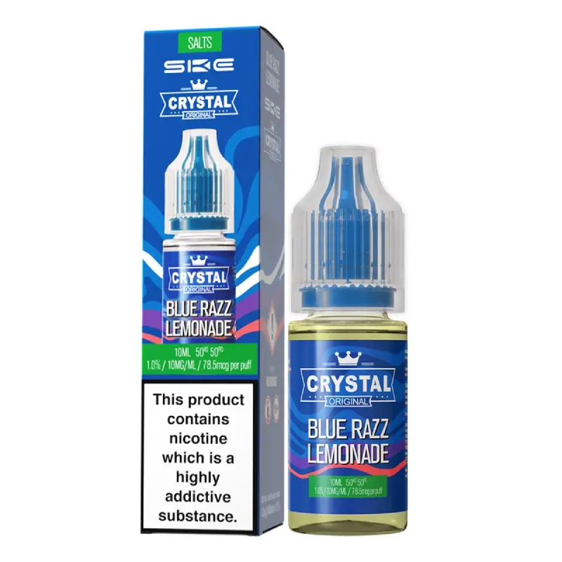 Blue Razz Lemonade Nic Salt E-Liquid by SKE Crystal Original 10ml