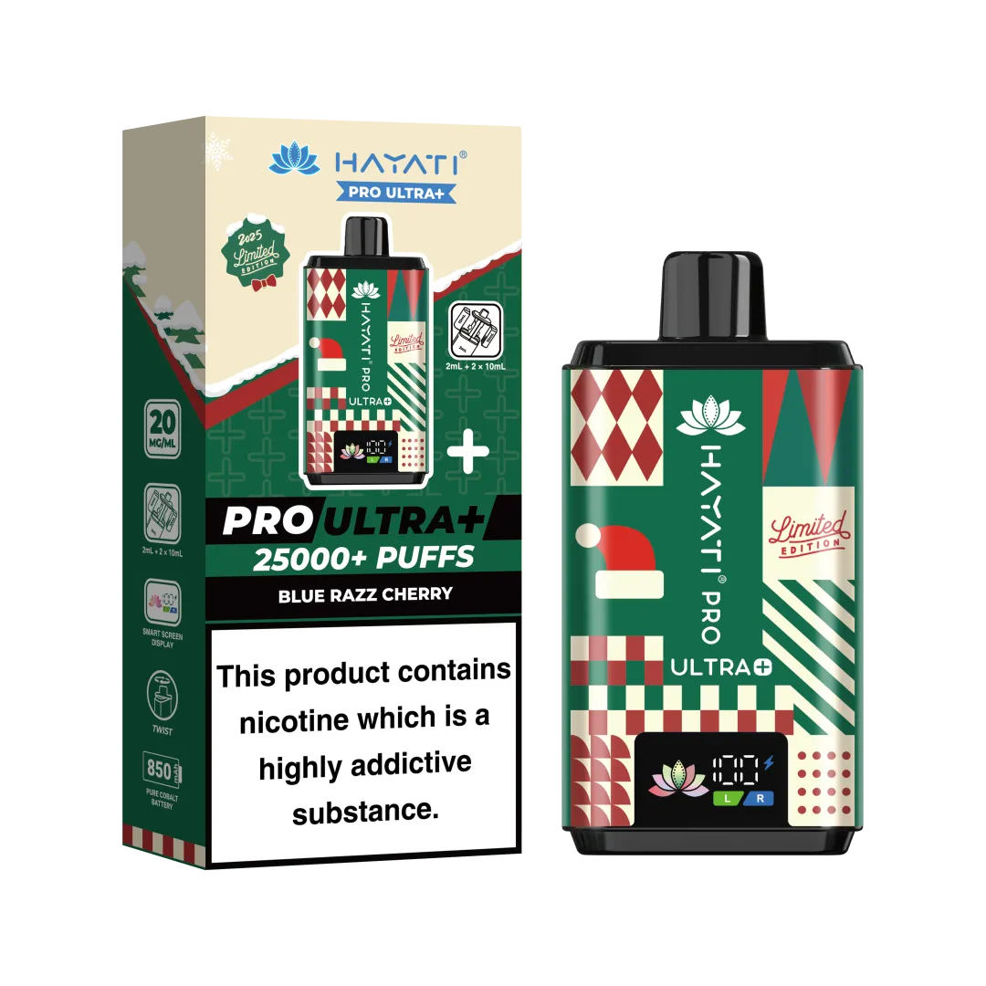 Blue Razz Cherry Hayati Pro Ultra Plus 25k Christmas Edition