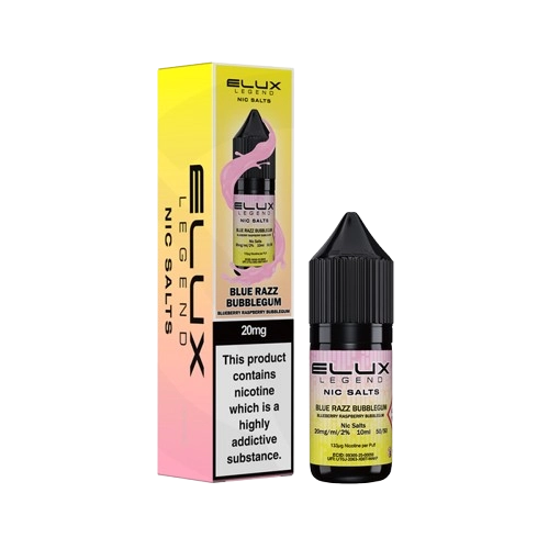 Blue Razz Bubblegum Nic Salt E-Liquid by Elux Legend 10ml