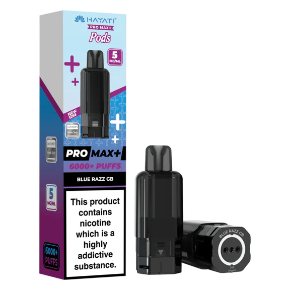  Hayati Pro Max Plus Pods - 5mg | Blue Razz GB