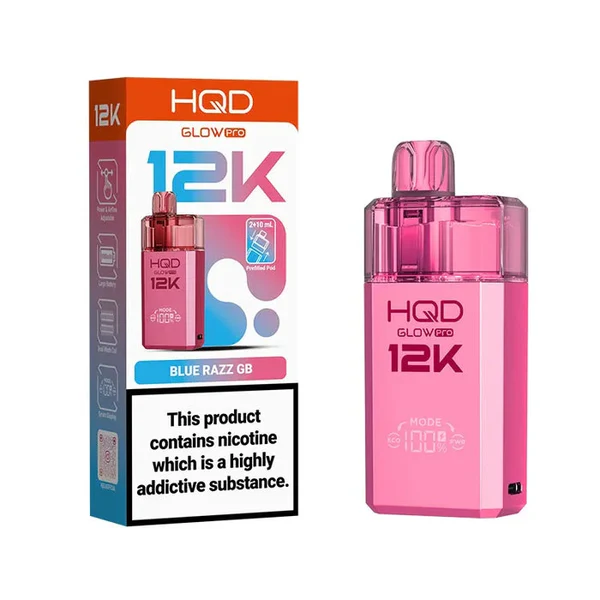 Blue Razz GB HQD Glow Pro 12K Prefilled Pod Kit