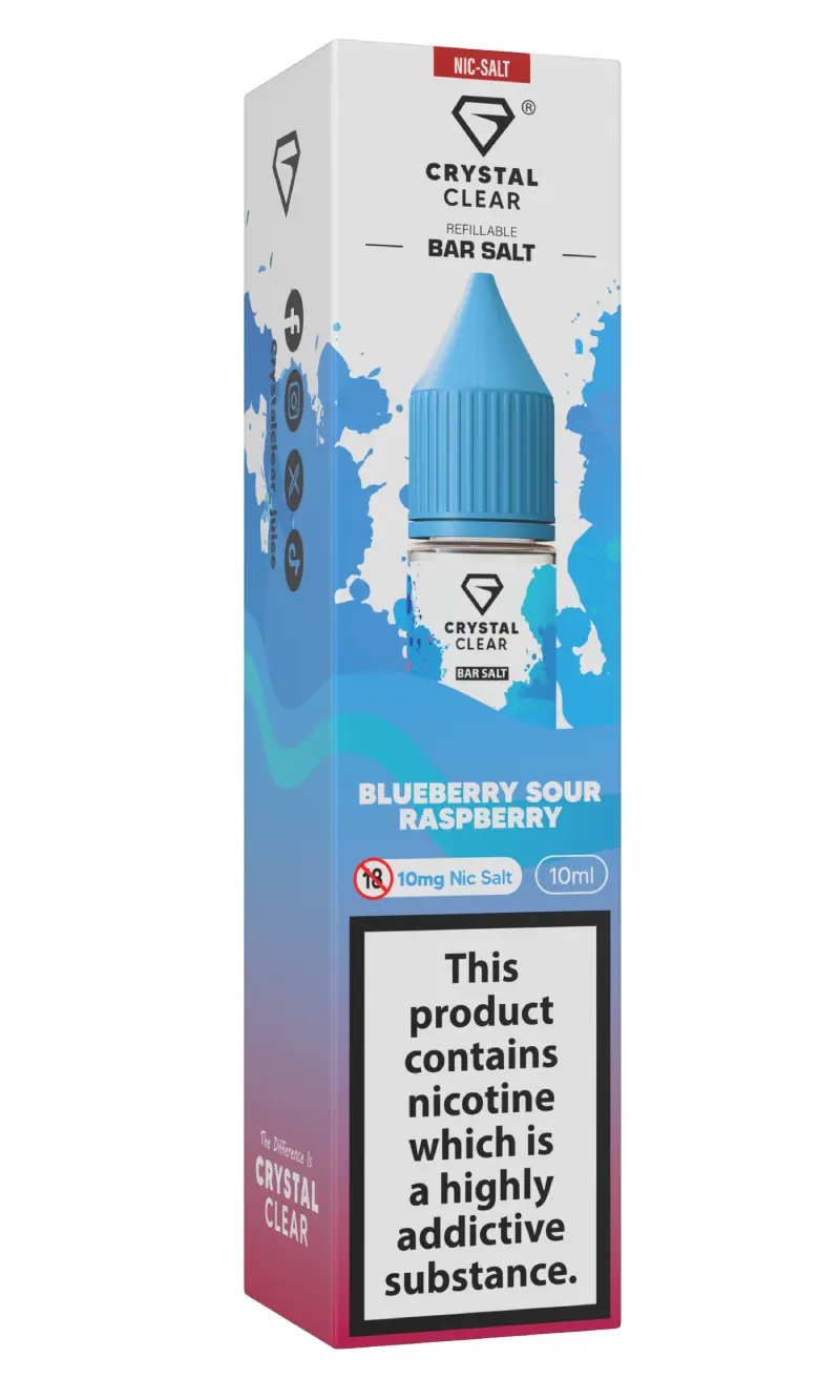 Crystal Clear Salts - Blueberry Sour Raspberry - 10ml