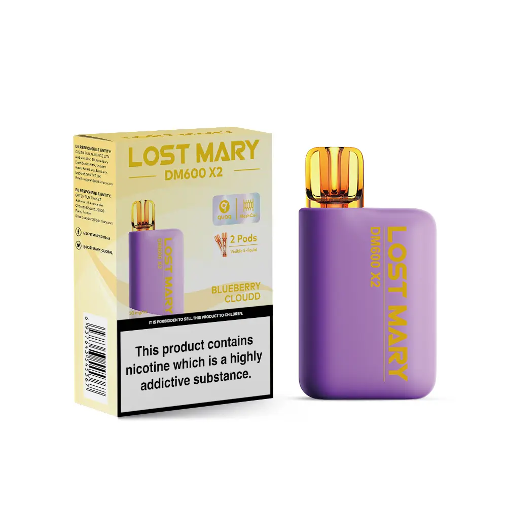 Blueberry Cloud by Lost Mary DM1200 Disposable Vape Kit 20mg