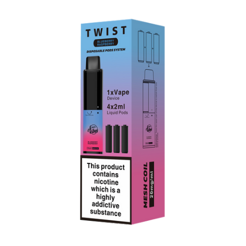  Blueberry Raspberry Happy Vibes Twist 3500 Disposable Vape 20mg (Expired-June 2024 ) 