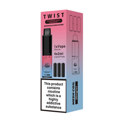  Blue Sour Raspberry Happy Vibes Twist 3500 Disposable Vape 20mg (Expired-June 2024 ) 