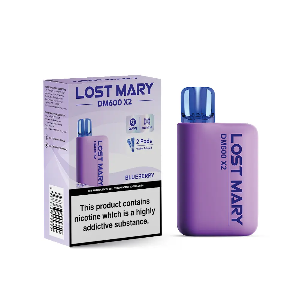 Blueberry by Lost Mary DM1200 Disposable Vape Kit 20mg