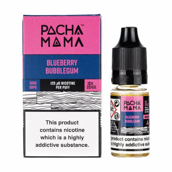  Blueberry Bubblegum Nic Salt E-Liquid by Pacha Mama 10ml - 10mg 