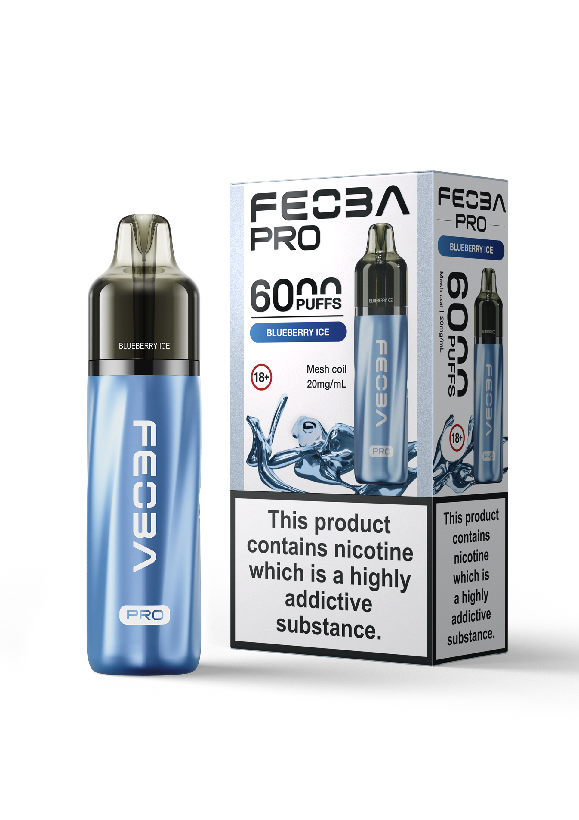 Blueberry Ice Feoba Pro 6000 Disposable Vape 20mg