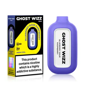 Blueberry Sour Raspberry  | Ghost Wizz Disposable Vape 20mg