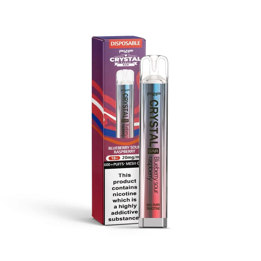  Blueberry Sour Raspberry By PNP Crystal Bar Disposable Vape 20mg 