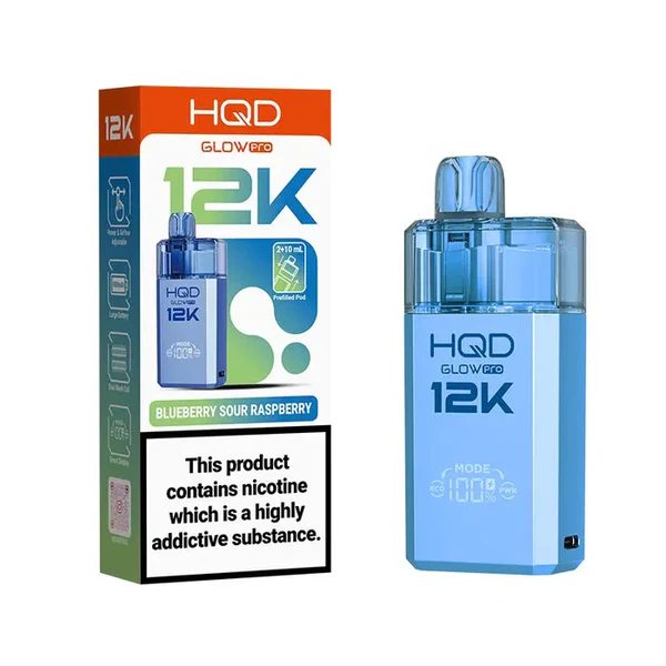  Blueberry Sour Raspberry HQD Glow Pro 12K Prefilled Pod Kit