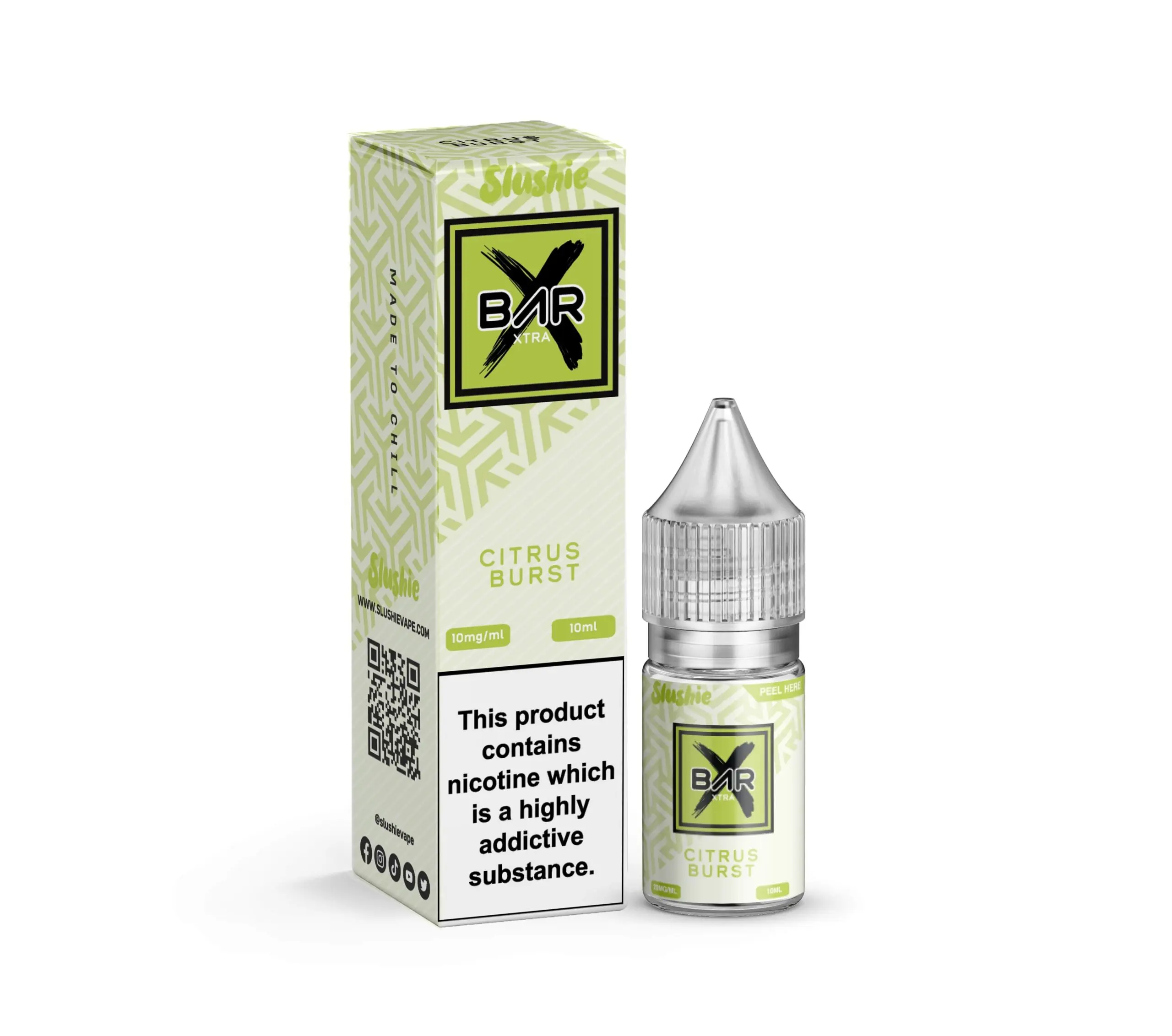  Citrus Burst Nic Salts E-Liquid by Slushie Bar Xtra 10ml 