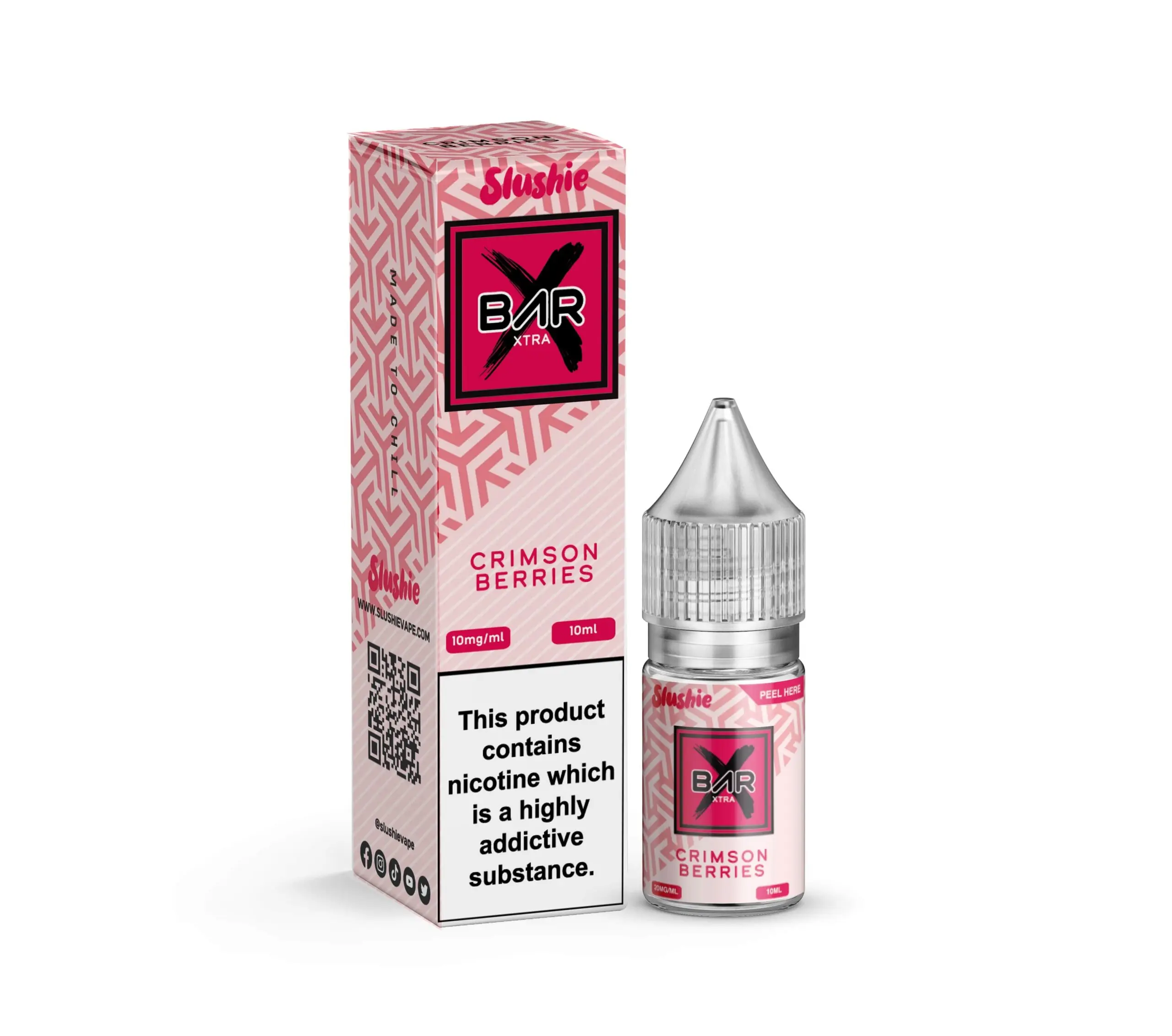  Crimson Berries Nic Salts E-Liquid by Slushie Bar Xtra 10ml 