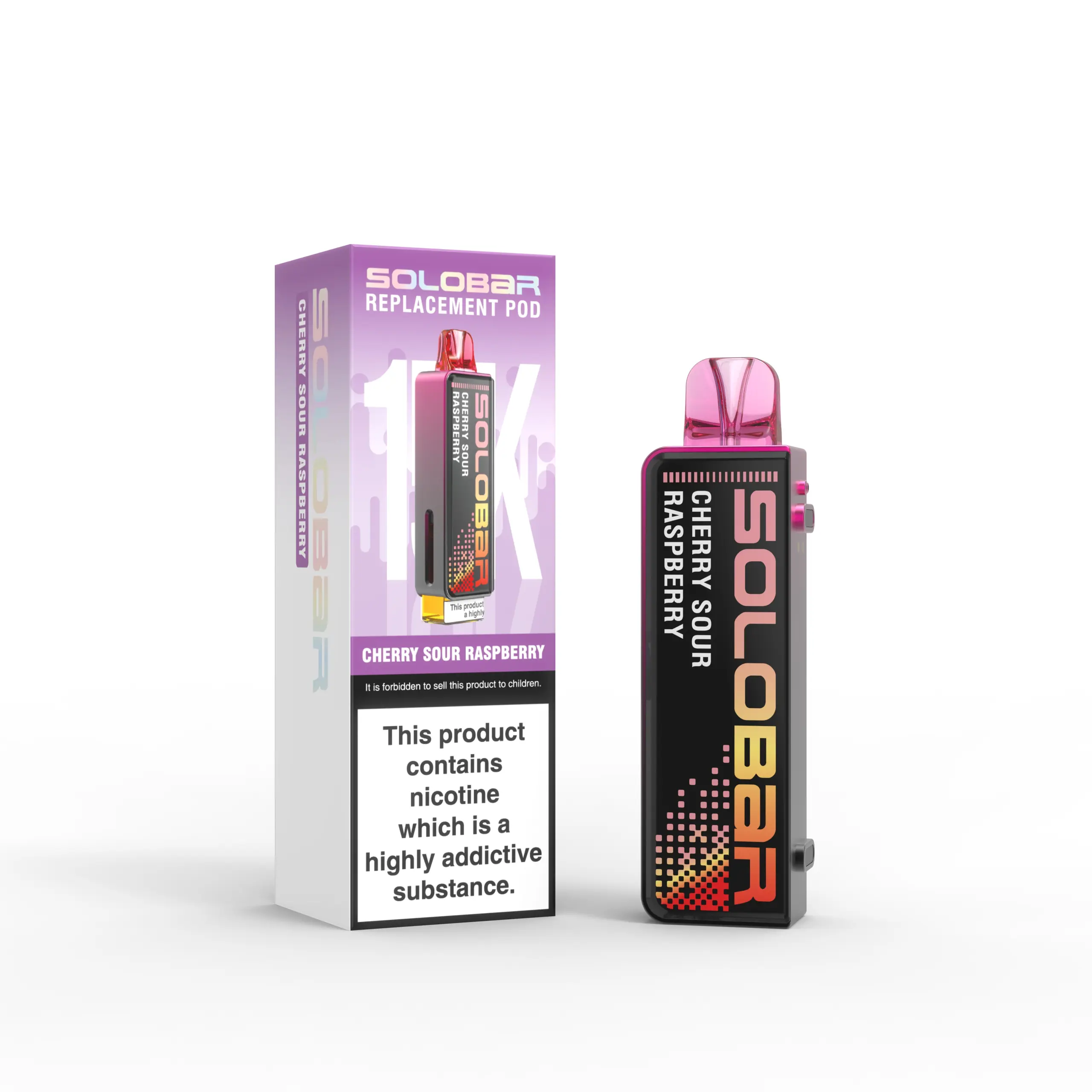 Sour Raspberry Bar Cherry Sour Raspberry Solo Bar 15K Prefilled Pods | Vape And Go
