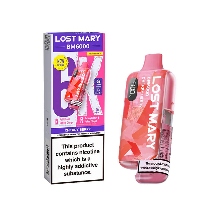 Lost Mary BM6000 Pod Kit - 20mg | Cherry Berry