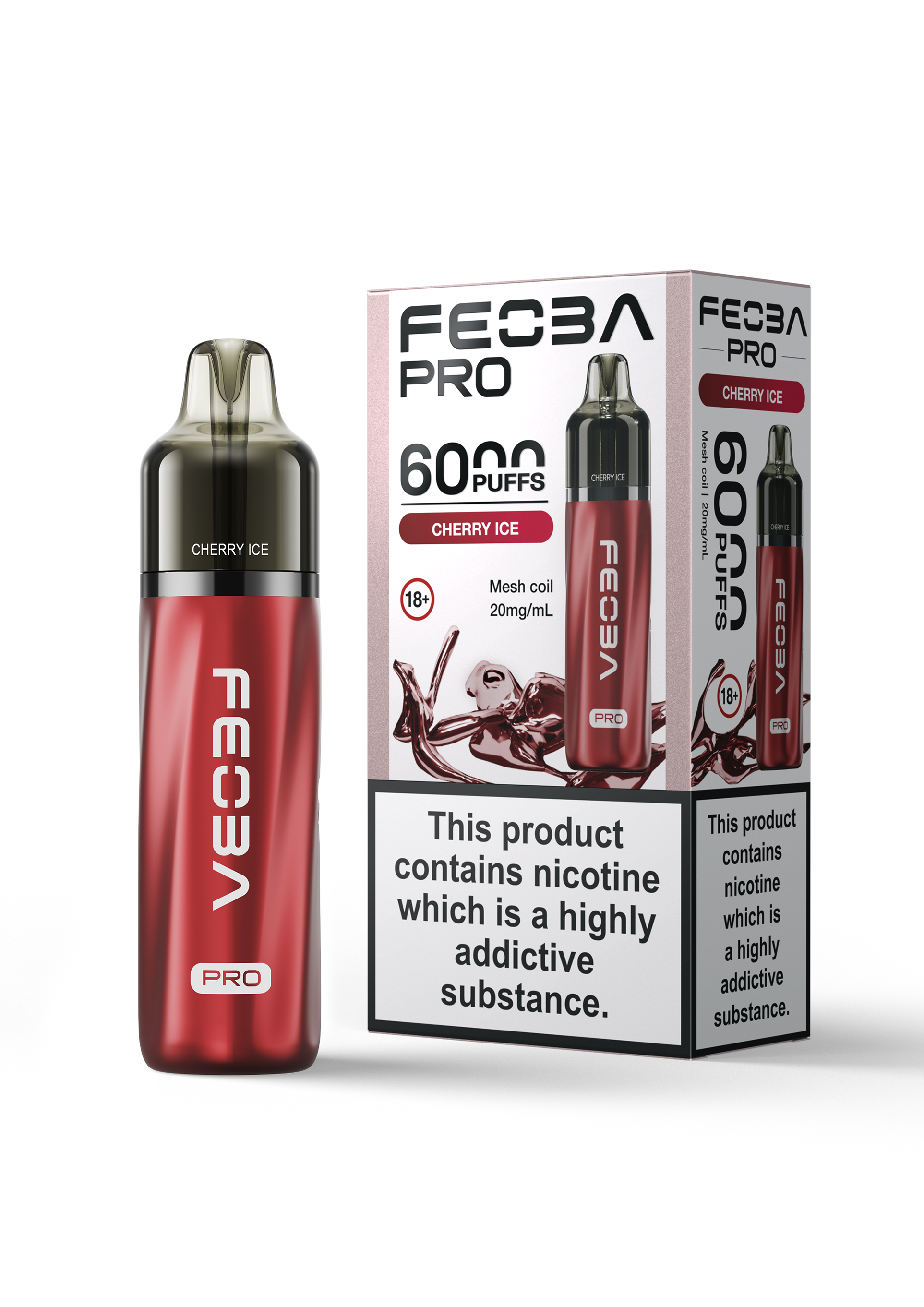 Cherry Ice Feoba Pro 6000 Disposable Vape 20mg