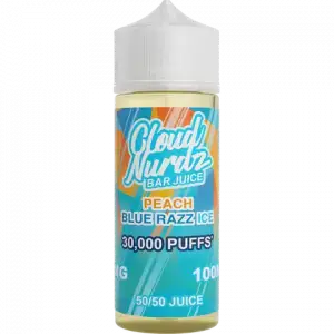 Peach Blue Razz Ice Shortfill E-liquid by Cloud Nurdz 100ml