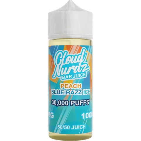 Peach Blue Razz Ice Shortfill E-liquid by Cloud Nurdz 100ml