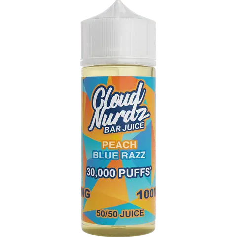 Peach Blue Razz Shortfill E-liquid by Cloud Nurdz 100ml