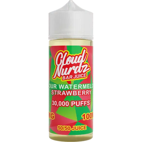 Sour Watermelon Strawberry Shortfill E-liquid by Cloud Nurdz 100ml